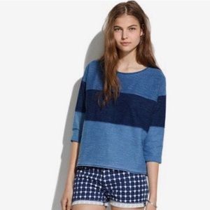 Madewell Indigo Colorblock Sweatshirt